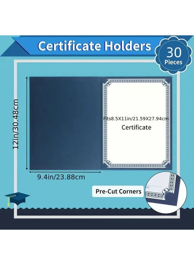 Blue Navy Diploma Cover With Golden Foil Border 40pcs For Letter Size 8 5x11 Certificates - Image 4